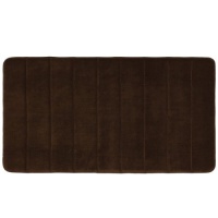 Townhouse Rugs Luxurious 19-1/2-Inch by 36-Inch Memory Foam Bath Rug, Brown