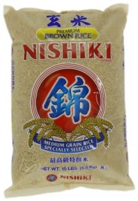 Nishiki Premium Brown Rice, 15-Pounds Bag