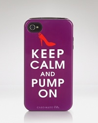 CaseMate crafts a cute reminder to Keep Calm and Pump On, with this iPhone case, cleverly designed to make a statement each time you answer.