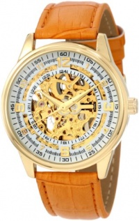 Akribos XXIV Men's AK410YG 'Saturnos' Skeleton Automatic Gold Watch