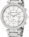 Michael Kors Parker Glitz Watch, Silver Color