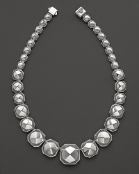 Faceted sterling mimics precious stones on this bold necklace from the Lagos Silver Rocks Collection.