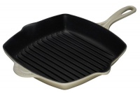 Le Creuset Enameled Cast-Iron 10-1/4-Inch Square Skillet Grill, Dune