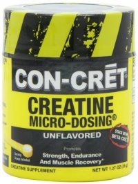 Con-Cret Creatine with Micro-Dosing Unflavored 48 servings, 1.27 Ounce Tub