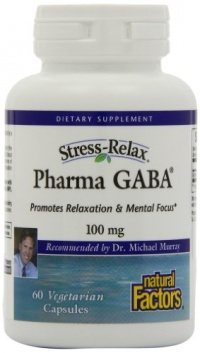 Natural Factors Stress-Relax Pharma Gaba, 100 mg, Veg Capsules, 60-Count