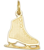 The perfect gift for your favorite figure skater, this pretty charm features a textured and polished surface in 14k gold. Chain not included. Approximate length: 4/5 inch. Approximate width: 1/2 inch.