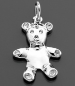 A cute charm by Rembrandt Charms that embodies the happiness of childhood. Teddy Bear crafted in sterling silver. Approximate drop: 1 inch.