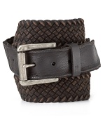 Keep it all together with this braided belt from John Varvatos Star USA, distressed for authentic, rugged appeal.