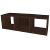 Way Basics zBoard Eco 3 Cubby Storage Bench Stackable, Espresso Wood Grain