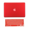 TopCase 2 in 1 Rubberized RED Hard Case Cover and Keyboard Cover for Macbook Pro 15 A1286 with TopCase Mouse Pad