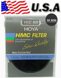 Hoya 58mm Neutral Density ND-400 X, 9 Stop Multi-Coated Glass Filter