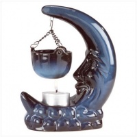 Midnight Moon Aroma Therapy Candle Holder Oil Warmer