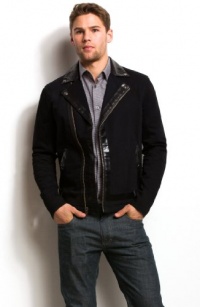 Armani Exchange Coated Trim Moto Jacket