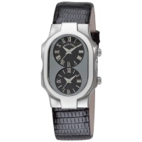 Philip Stein Women's 1-G-CB-ZB Signature Black Lizard Leather Watch