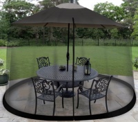 Garden Creations JB5678 Outdoor 9-Foot Umbrella Table Screen, Black