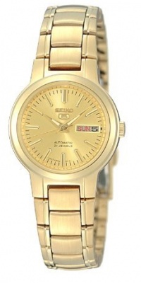 Seiko Women's SYME46 Seiko 5 Automatic Gold-Tone Stainless-Steel Bracelet Watch