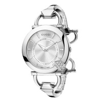 Gucci Women's YA122513 Chiodo Steel Bangle Diamond Case Silver Dial Watch