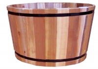 Susquehanna JB17831 25-1/2-Inch Jumbo Outdoor Barrel Planter, Cedar