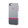 Speck Products SPK-A0662 CandyShell Flip Dockable Case for iPhone 5 - Retail Packaging - Pebble Grey/Gravel Grey/Raspberry