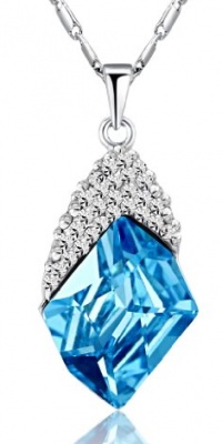 Cosmic Freeform Swarovski Elements Crystal Pendant Necklace Blue 2006401