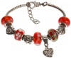 Royal Diamond Silver-tone and Red Grandma & Mother Charm Bracelet: Compatible with Pandora Beads