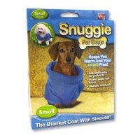 Snuggie for Dogs Blue Colored Fleece Blanket Coat with Sleeves - Small