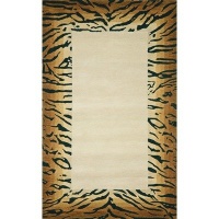 Seville Brown Tiger Border Rug Rug Size: 5' x 8'