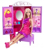 Barbie Dress-Up To Make-Up Closet and Barbie Doll Set