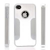 Premium Chrome Aluminum Skin Hard Back Case Cover for Apple iPhone 4 4G 4S Silver