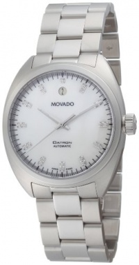 Movado Men's 0606391 Datron Stainless-Steel White Mother-Of-Pearl Round Dial Watch