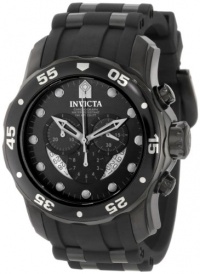 Invicta Men's 6986 Pro Diver Collection Chronograph Black Dial Black Polyurethane Watch