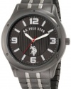 U.S. Polo Assn. Classic Men's USC80195 Horseman Round Case Gun-metal/Silver-tone Expansion Watch