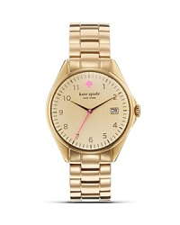 Make this gold-plated stunner from kate spade new york a go-to to add practicality to your portfolio. This watch boasts a polished look, so wear it to finish crisp, tailored styles.