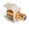 Leviton 40831-BI QuickPort F-Type Adapter, Gold-Plated, Ivory