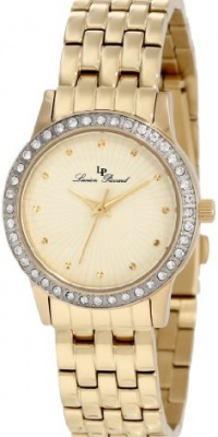 Lucien Piccard Women's 11696-YG-10 Monte Velan Beige Textured Dial Gold Ion-Plated Stainless Steel Watch