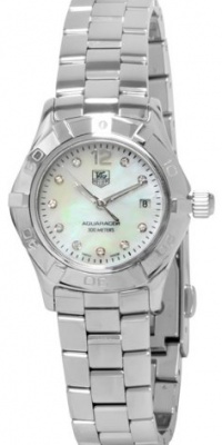 TAG Heuer Women's WAF1415.BA0824 Aquaracer 28mm Stainless Steel Diamond Dial Watch