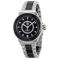 Tag Heuer Formula 1 Diamond Steel and Black Ceramic Ladies Watch WAU2210.BA0859