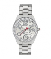 Betsey Johnson Silver Bling Bling Time Boyfriend Watch