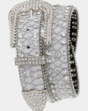 Trendy Fashion Jewelry - Patterned Crystal Belt - By Fashion Destination (Grey) | Free Shipping