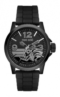 Marc Ecko Men's E11587G1 The Flint 3 Hand Movement Black Dial Watch