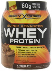 Body Fortress Whey Protein Powder, Chocolate, 31.2 Ounces (Pack of 2)