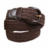 Brown Braided Elastic Stretch Belt