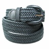 Gray Braided Elastic Stretch Belt