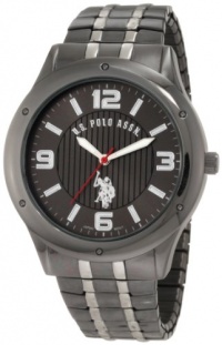 U.S. Polo Assn. Classic Men's USC80195 Horseman Round Case Gun-metal/Silver-tone Expansion Watch