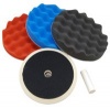 Professional 8 Waffle Foam Pad Buffing, Polishing and Finishing Kit 3 Foams Pads and Now Included Is a (FREE) 5/8 Threaded Grip Backing Plate That Fits All Standard Polishers, a TCP Global Brand High Quality Product