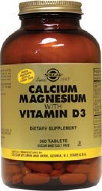 Solgar, Calcium Magnesium with Vitamin D3, 300 Tablets