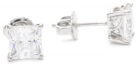 Myia Passiello Essentials Swarovski Zirconia 1 Carat Each Princess Stud Earrings