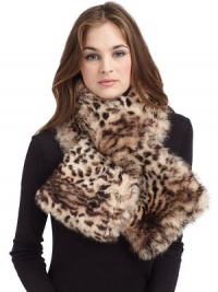 THE LOOKGorgeous rabbit fur dyed in a light leopard printPull through design with one end slipping through slitTHE FIT40W X 7HTHE MATERIALDyed rabbit furFully linedCARE & ORIGINDry clean by fur specialistImportedFur origin: China