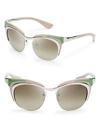 Prada's fashion statement cat eye sunglasses are definitely runway ready and certainly worthy of your inner supermodel.