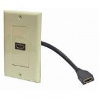 HDmi Pigtail Wall Plate Ivory